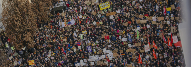 Friedliche Demonstranten